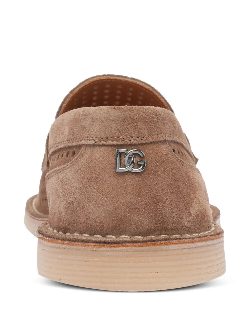NEW FLORIO PERFORATED SUEDE LOAFERS