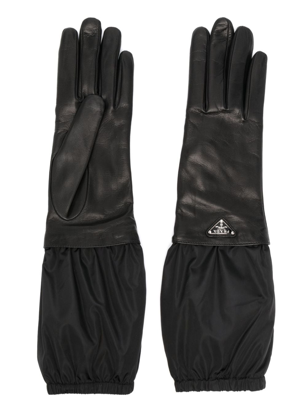 NYLON AND LEATHER GLOVES