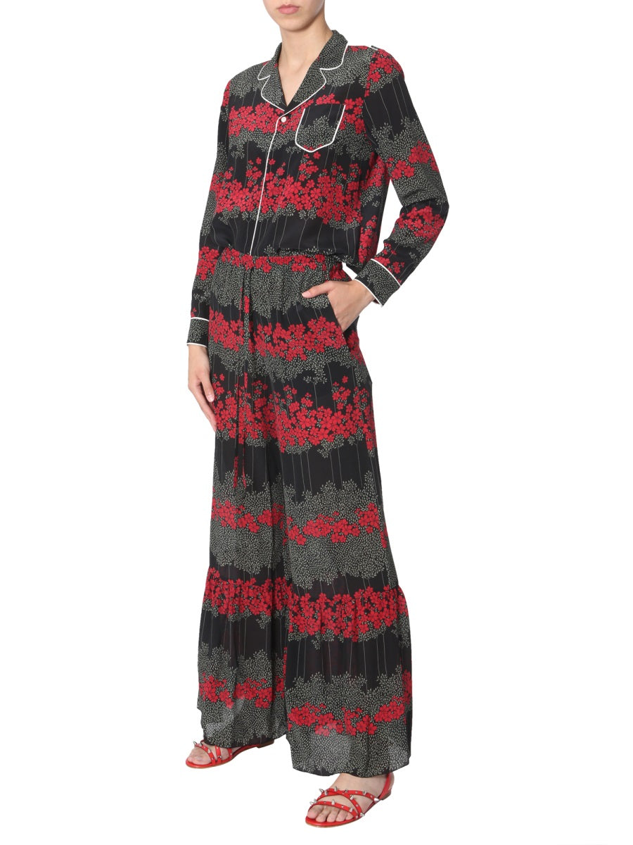 DREAMING PEONY PRINT TROUSERS