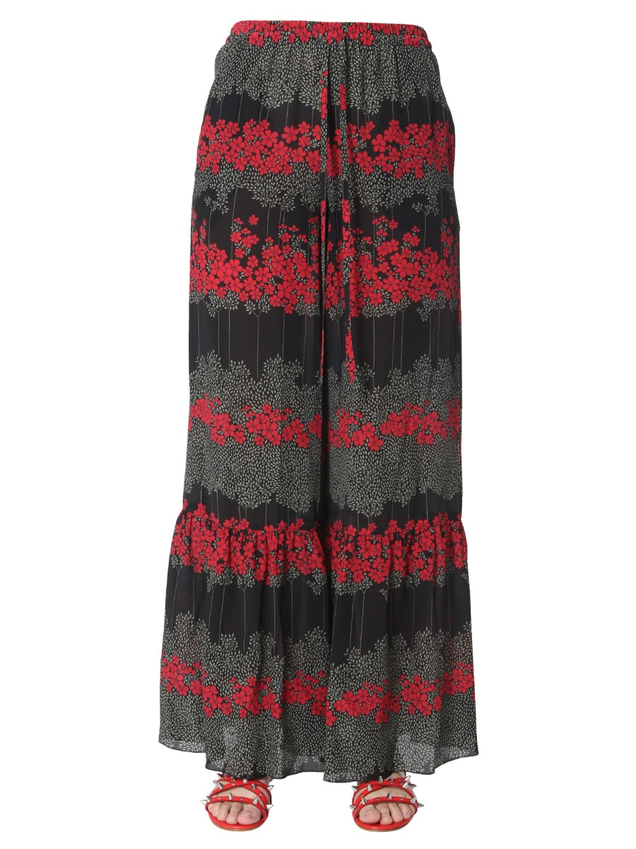 DREAMING PEONY PRINT TROUSERS