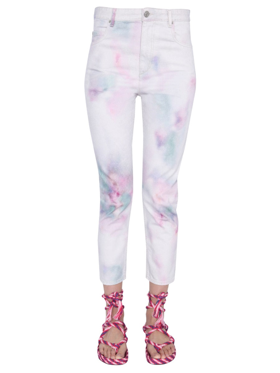 "WOOL" PRINTED JEANS