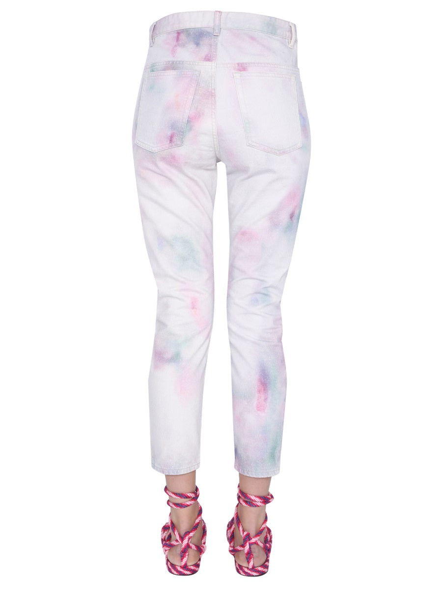 "WOOL" PRINTED JEANS