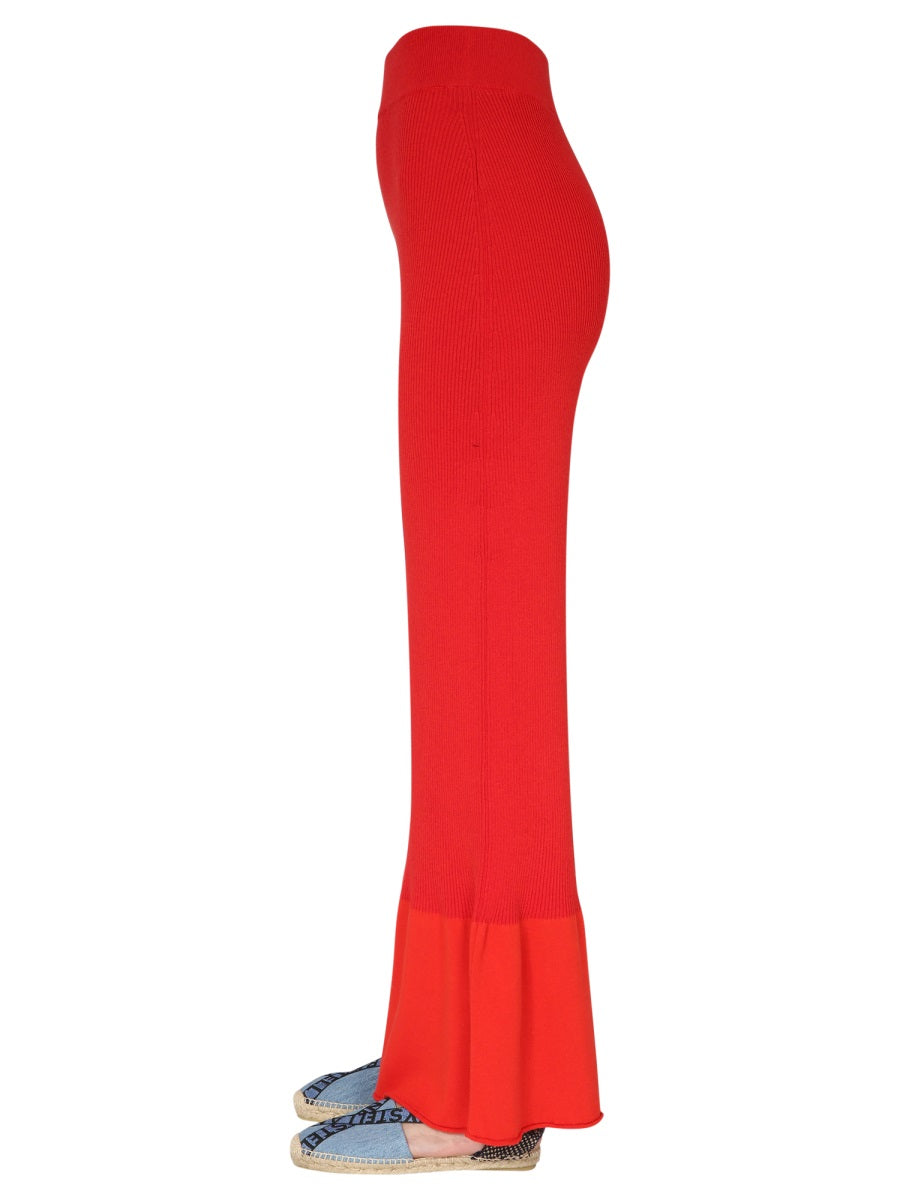 RIBBED KNIT TROUSERS