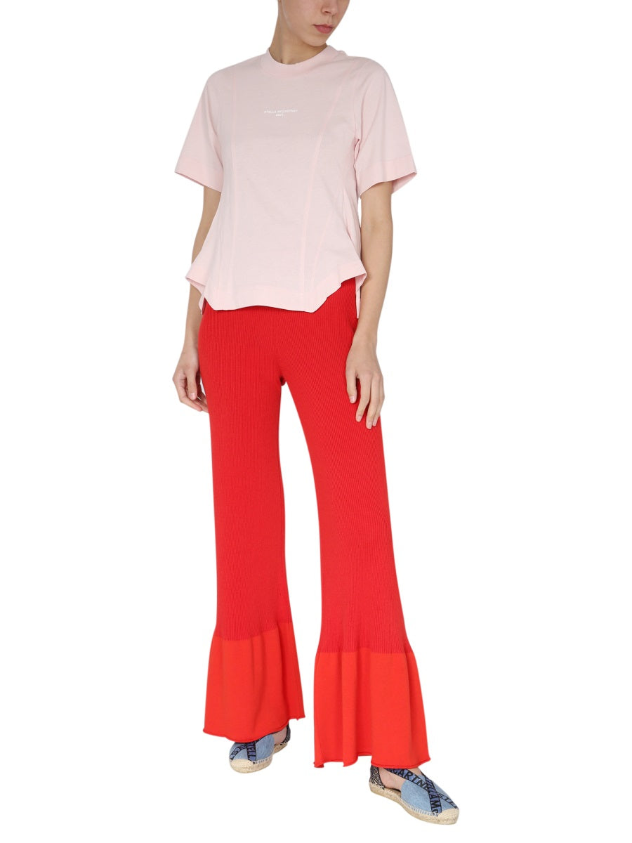 RIBBED KNIT TROUSERS