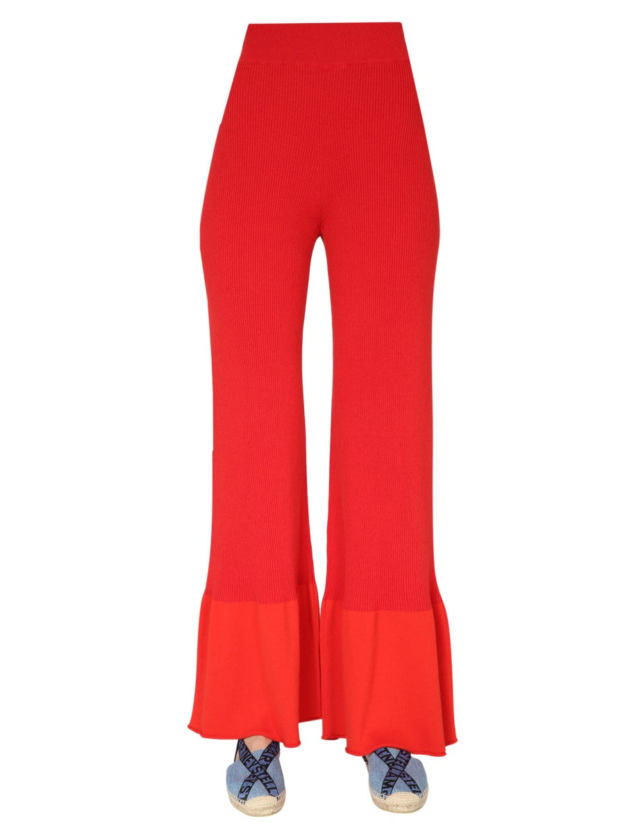 RIBBED KNIT TROUSERS