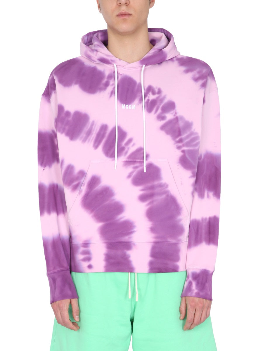 PRINTED SWEATSHIRT WITH MICRO LOGO