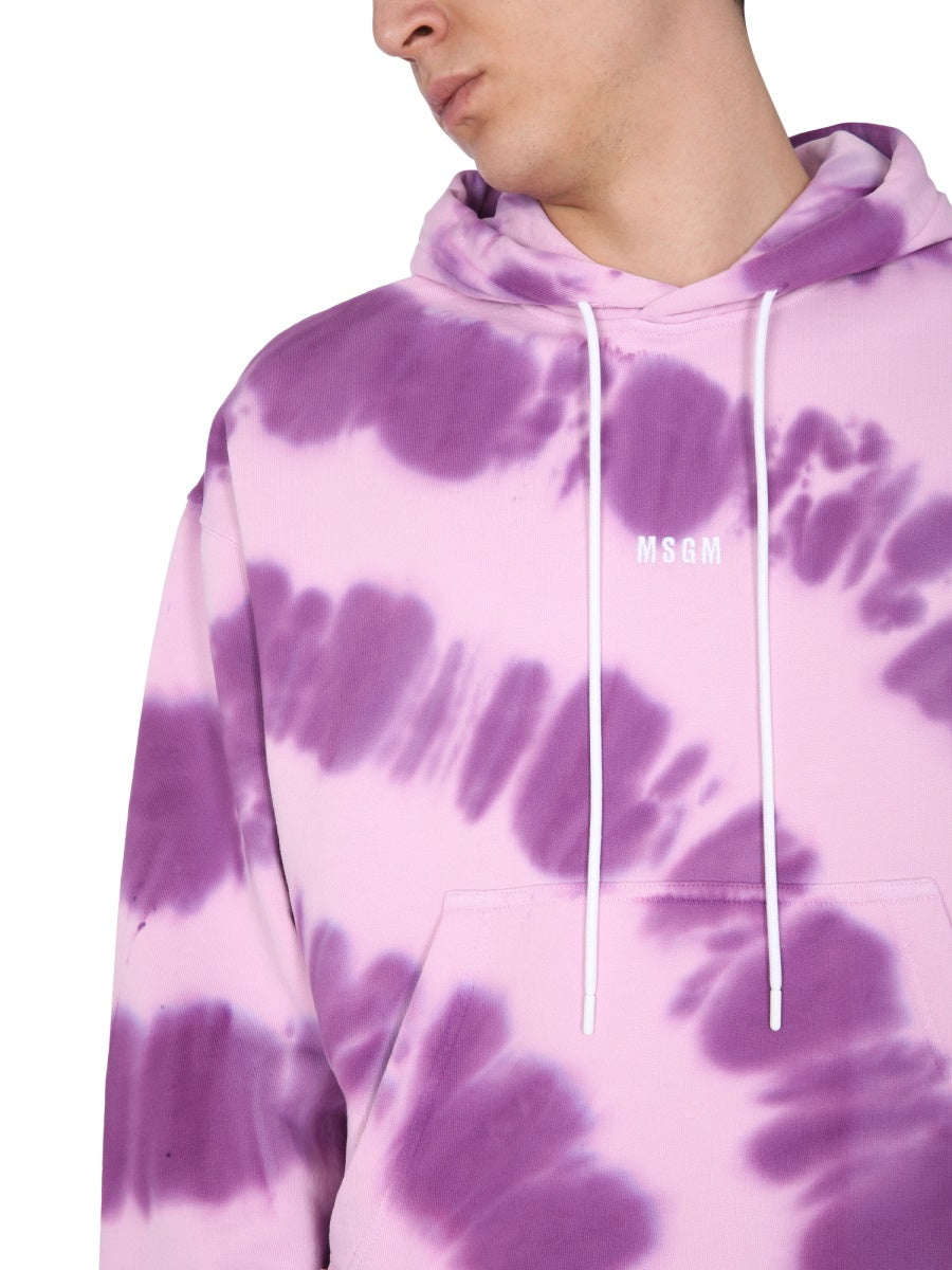 PRINTED SWEATSHIRT WITH MICRO LOGO