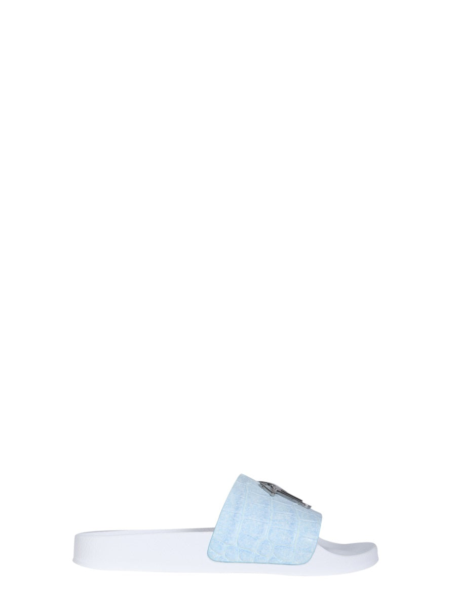 SLIDE SANDALS WITH LOGO