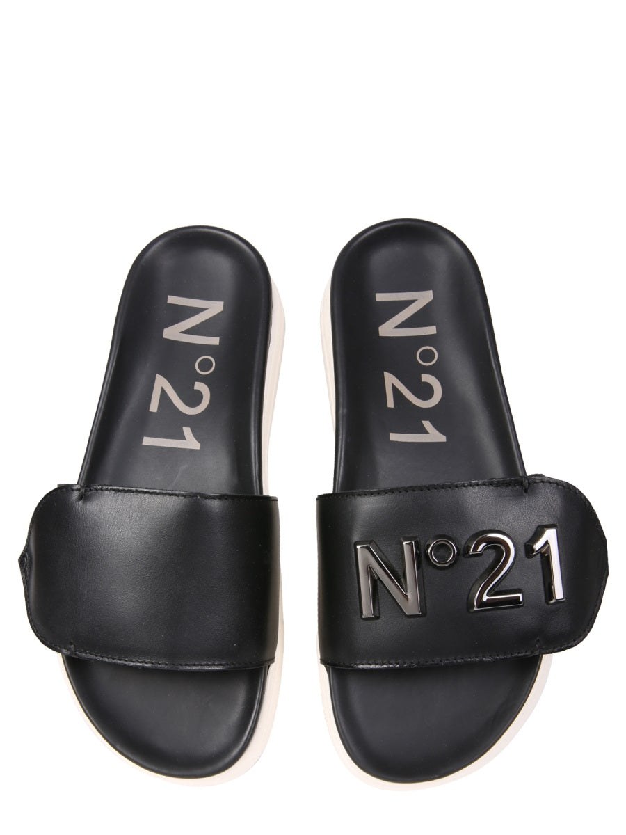 SLIDE SANDALS WITH LOGO