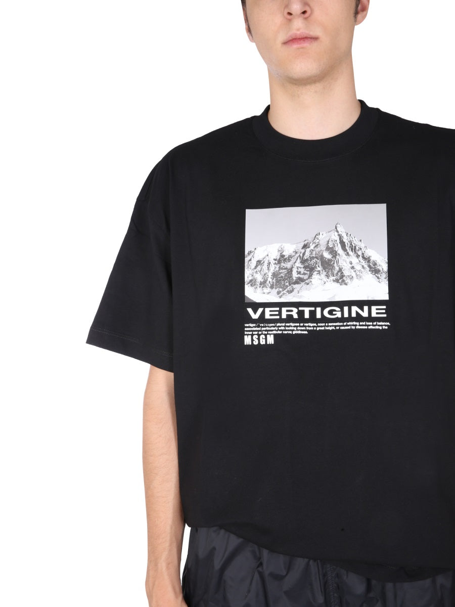 T-SHIRT WITH VERTIGO PRINT