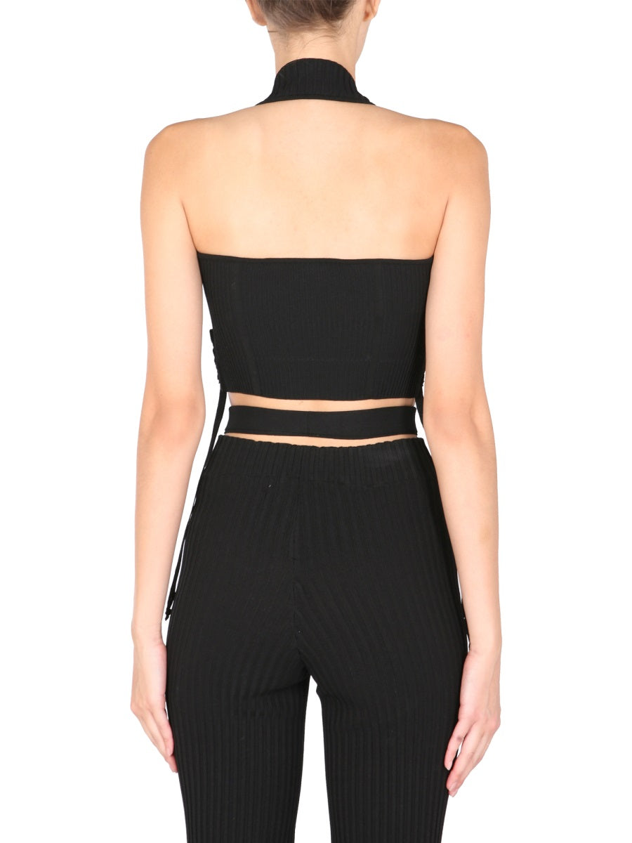 RIBBED BUSTIER