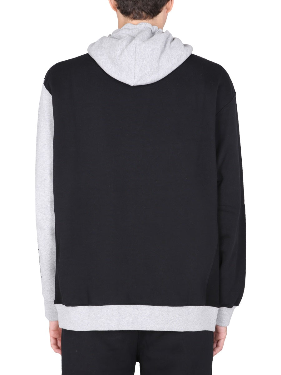 SWEATSHIRT WITH FLOCKED LOGO
