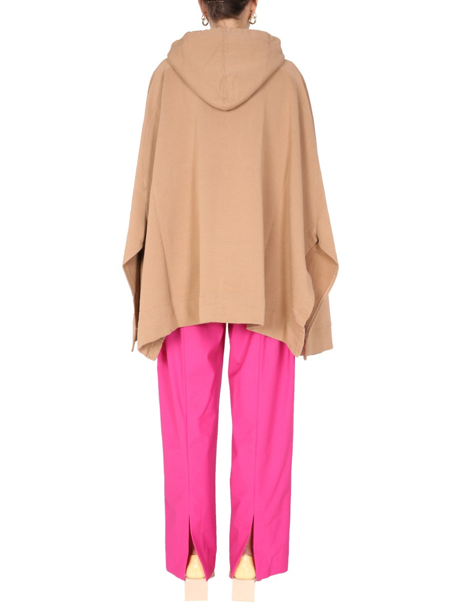 PONCHO SWEATSHIRT WITH EMBROIDERED LOGO