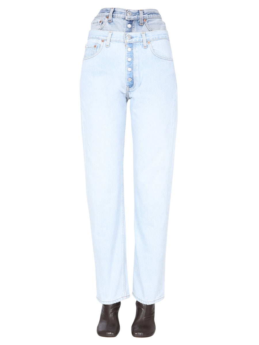 DOUBLE WAISTED JEANS