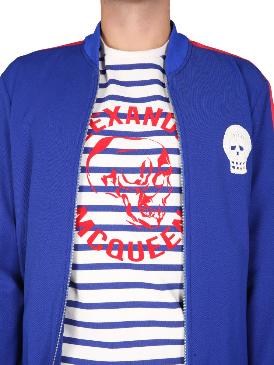 "SKULL" EMBROIDERED SWEATSHIRT