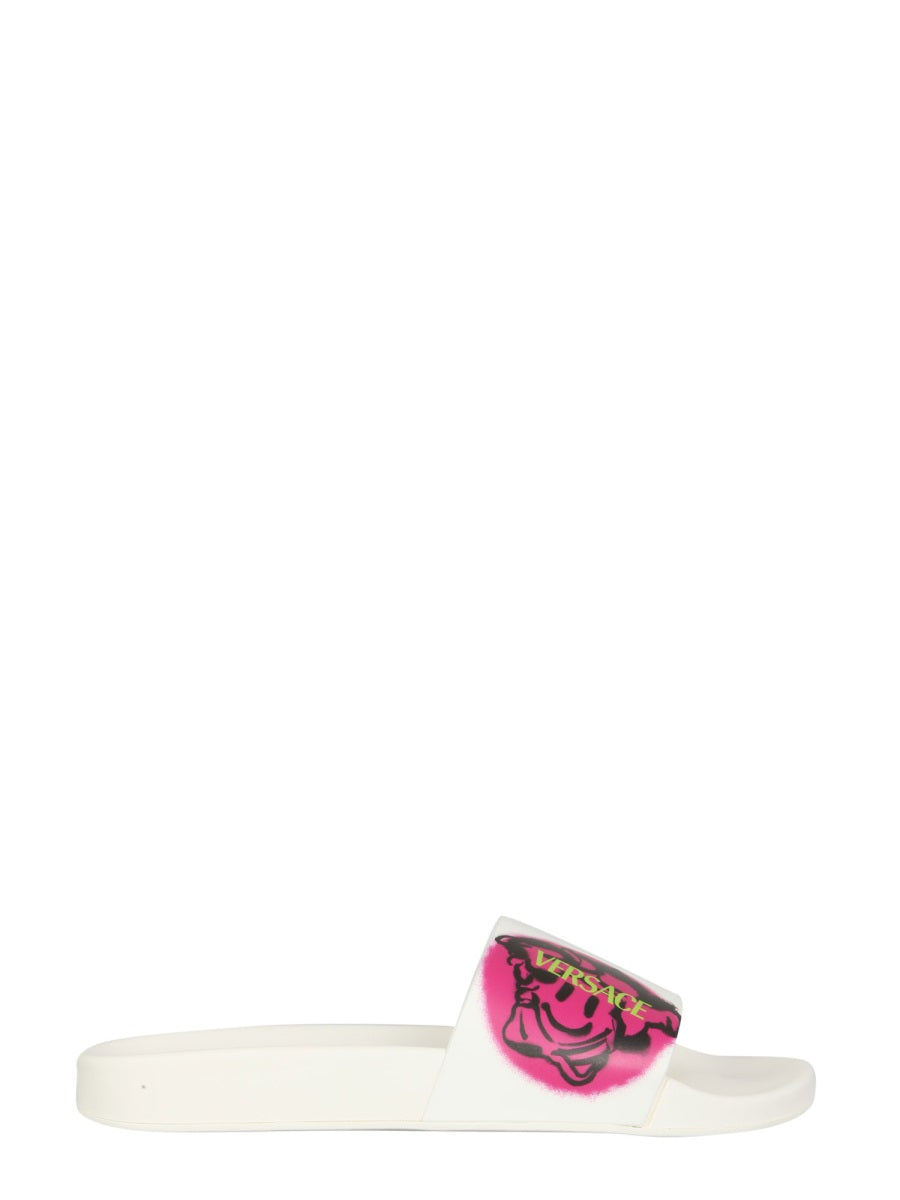 MEDUSA SMILEY SLIDE SANDALS