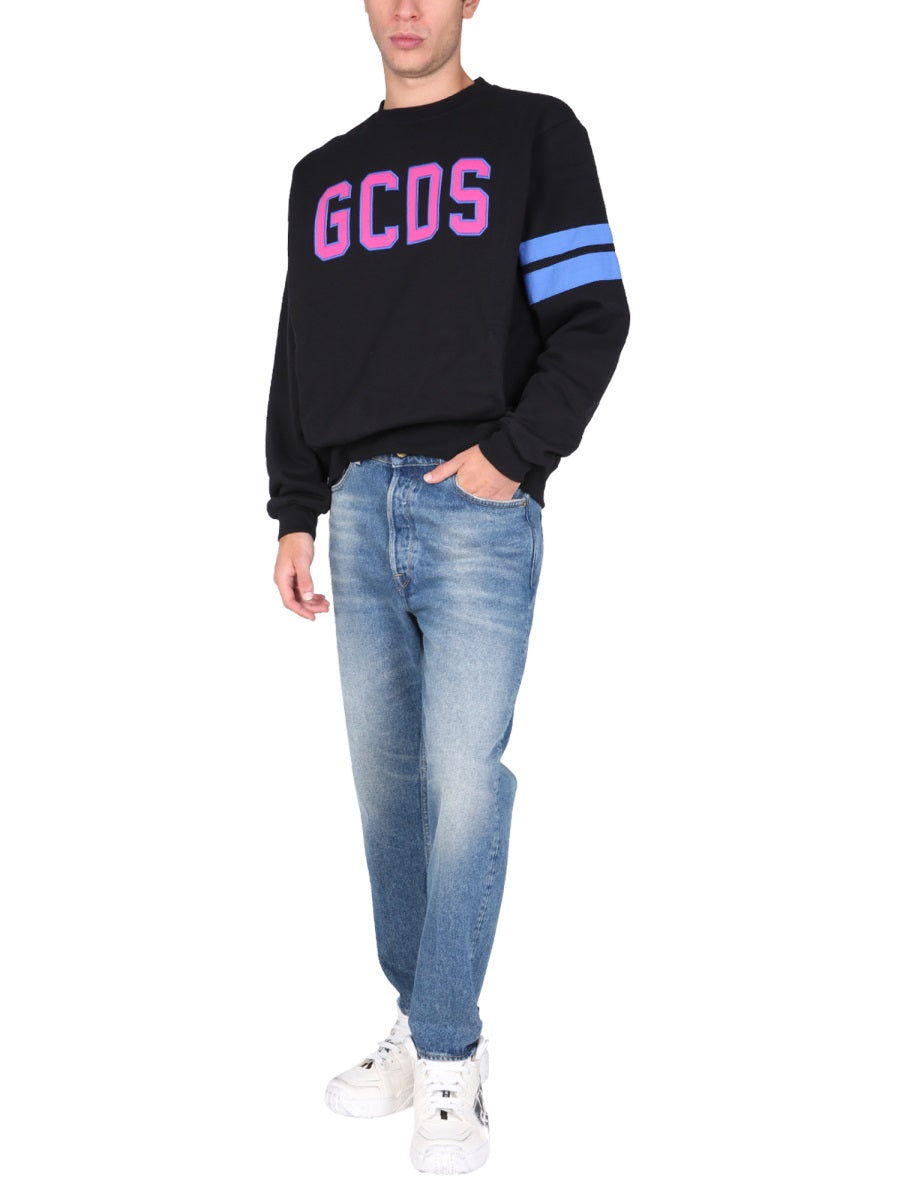 LOGO EMBROIDERED COTTON SWEATSHIRT
