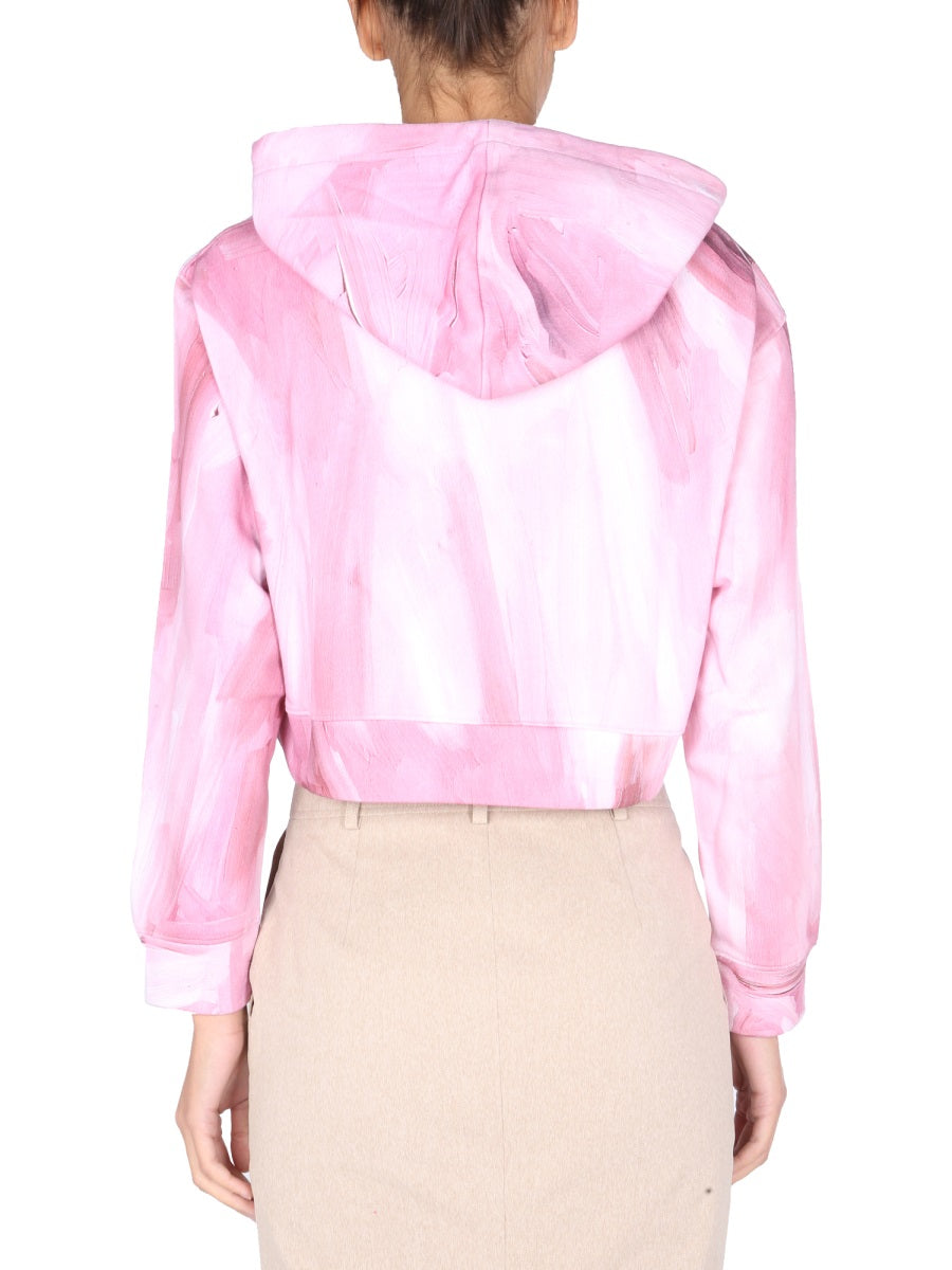 "ART THEME" CROPPED SWEATSHIRT