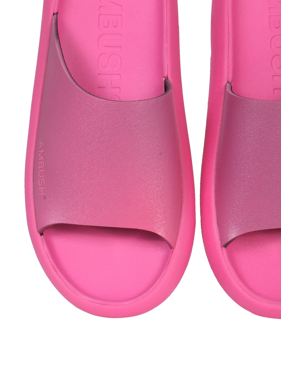 RUBBER SLIDE SANDALS