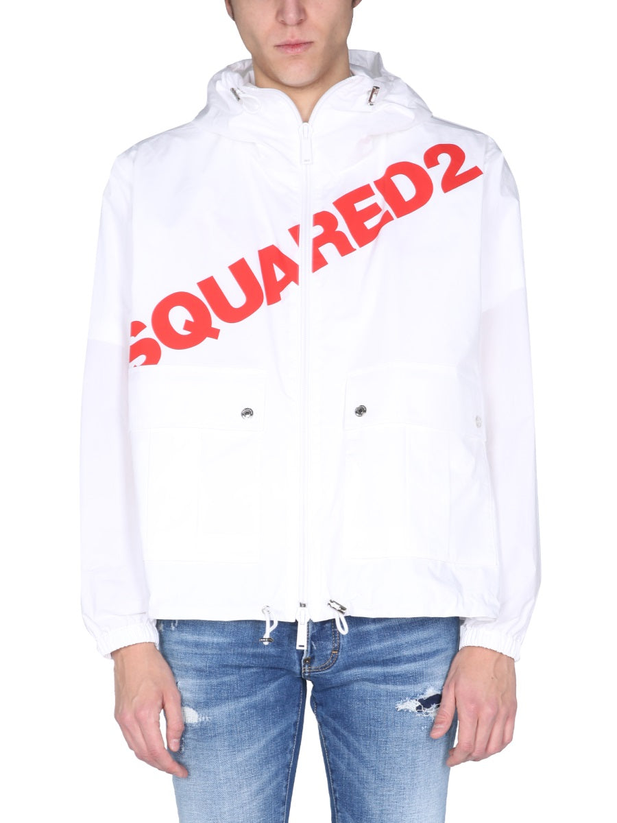JACKET WITH LOGO PRINT