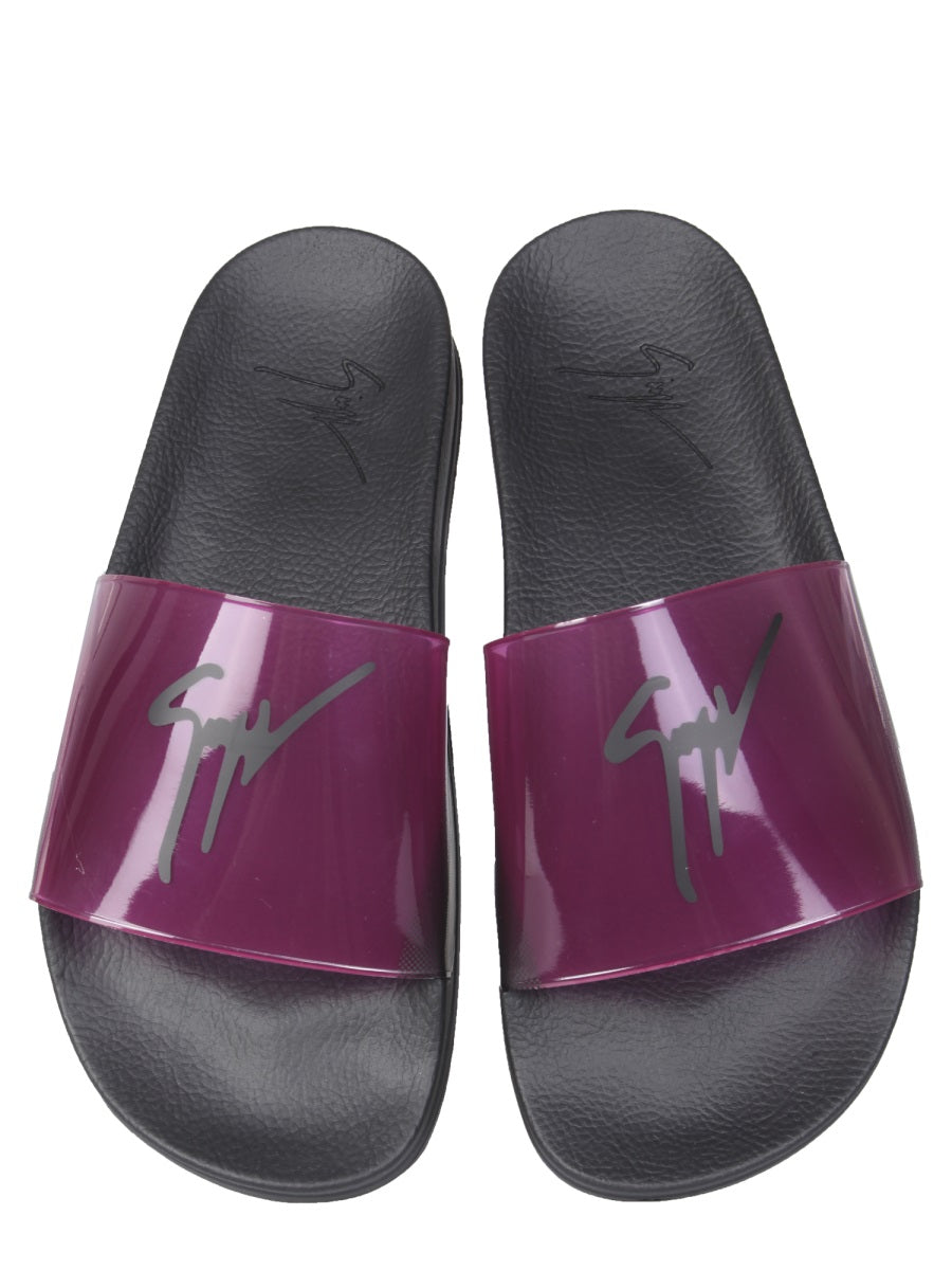 SLIDE SANDALS WITH LOGO