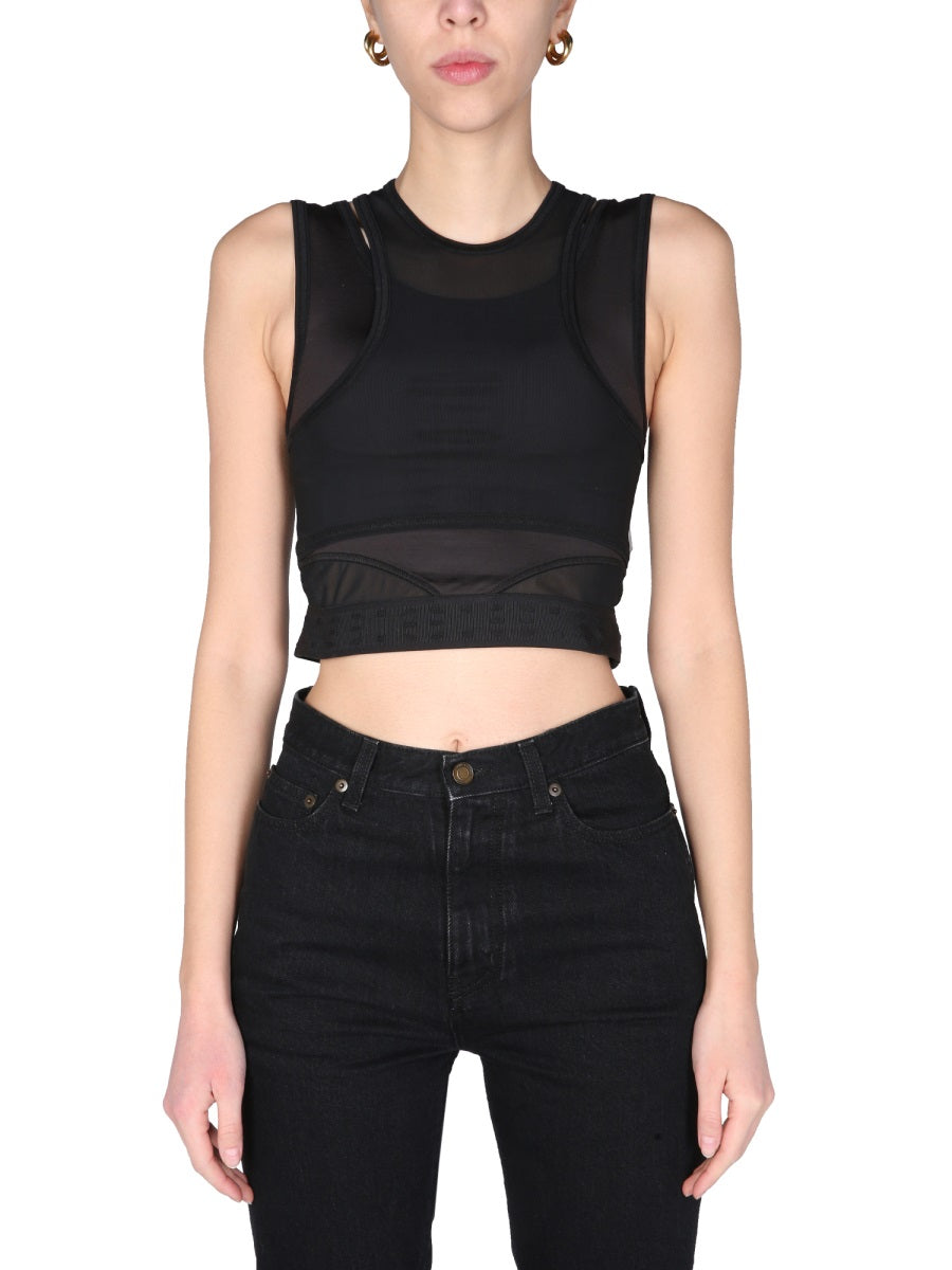 "PANELLED SPORT" TOP
