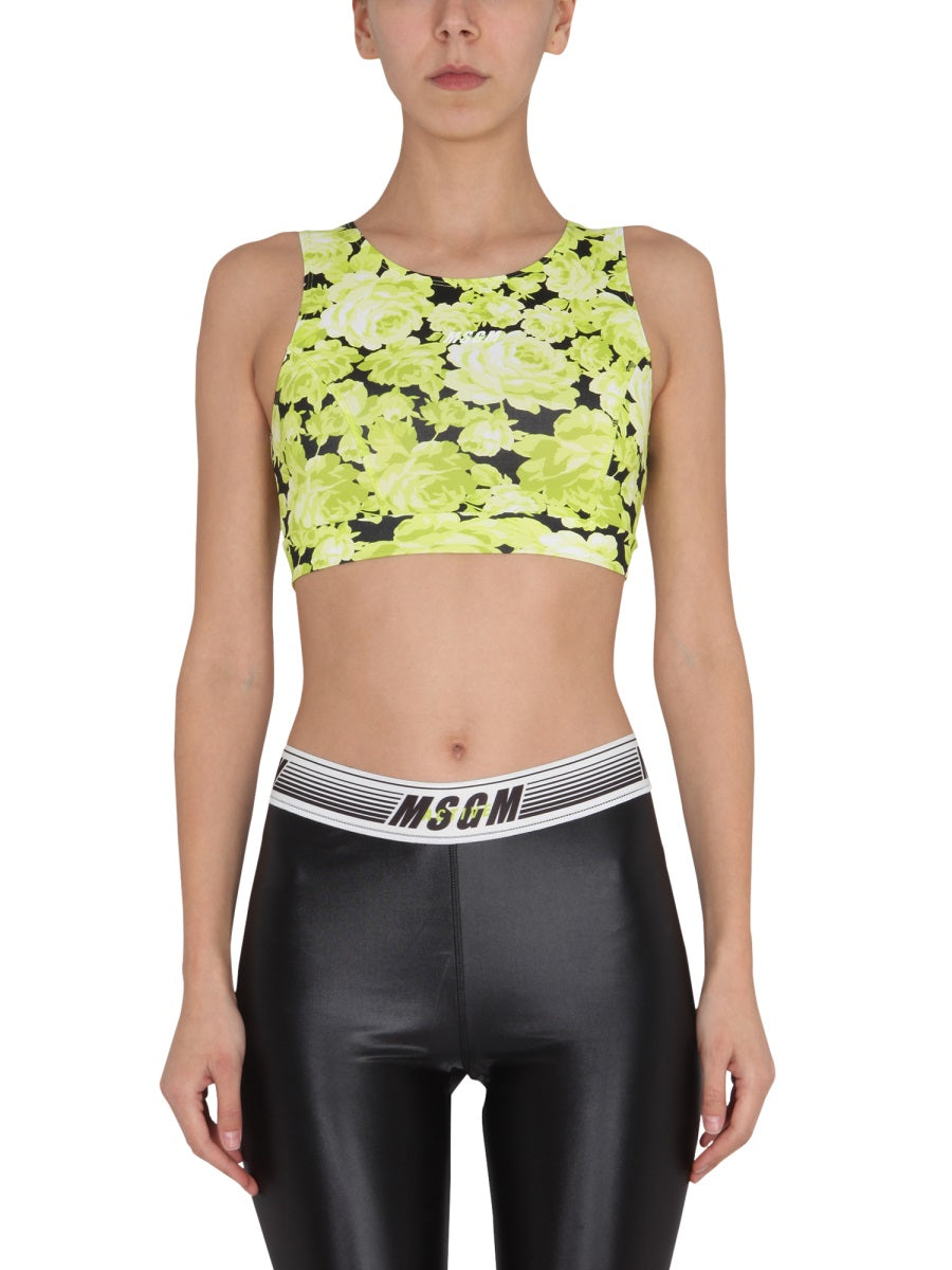 FLORAL PRINT CROPPED TOP