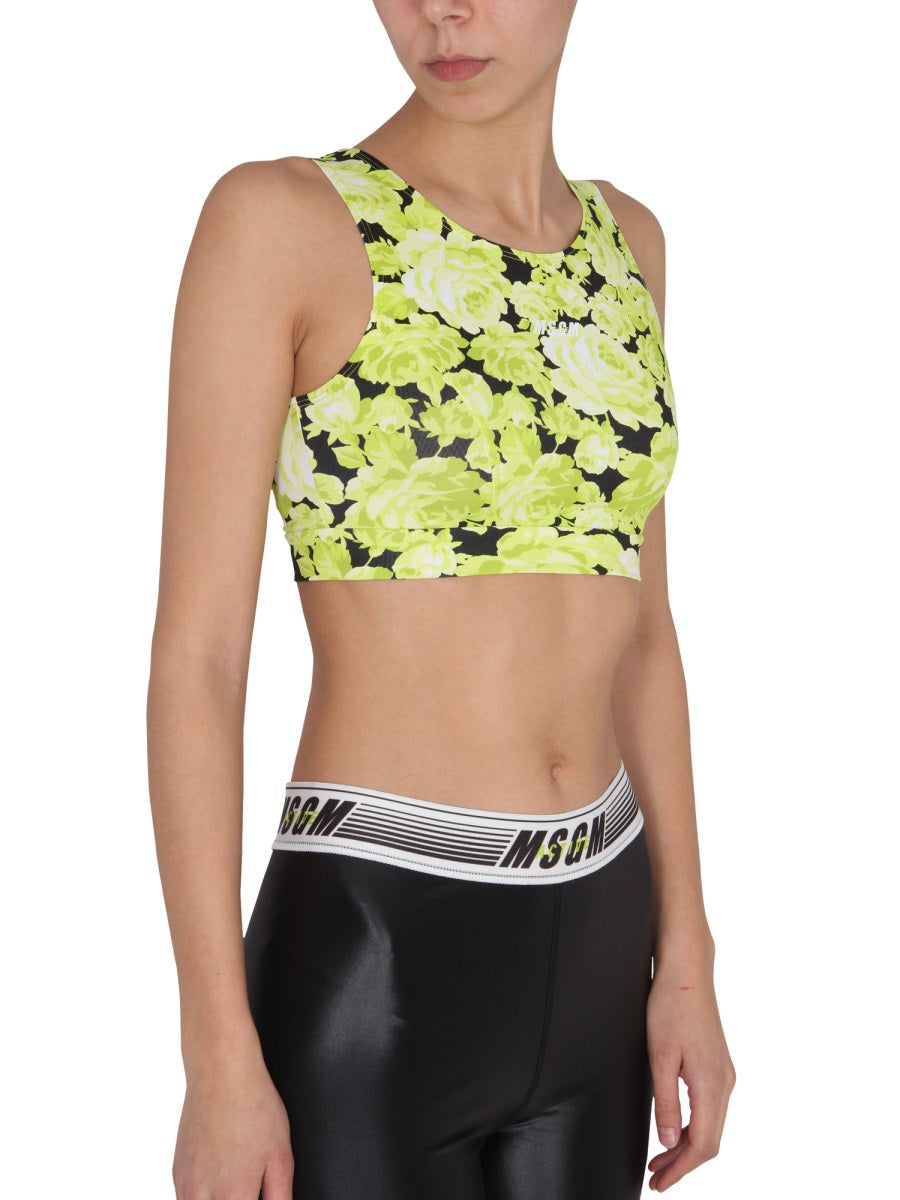 FLORAL PRINT CROPPED TOP
