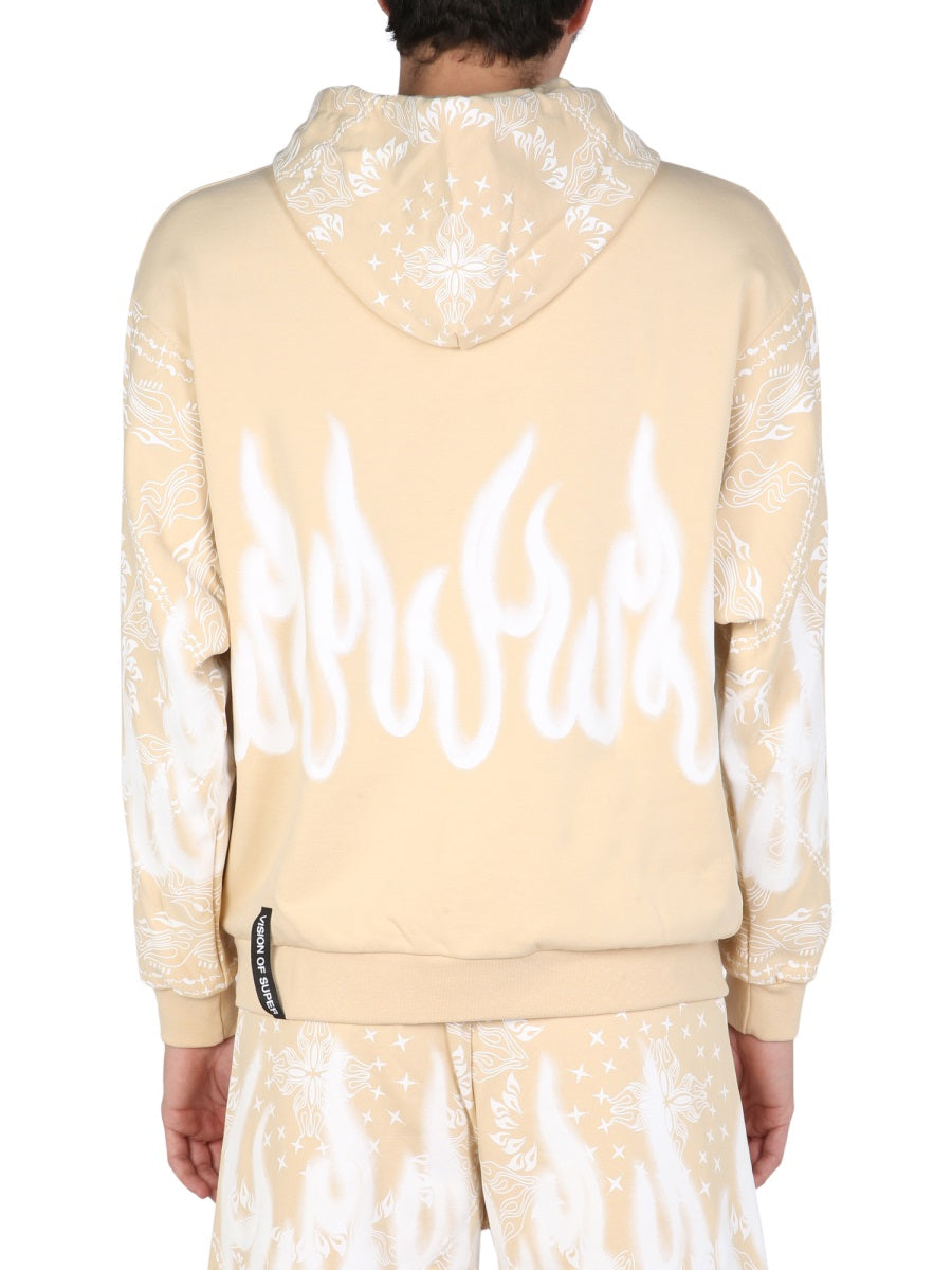 SWEATSHIRT WITH PAISLEY PATTERN