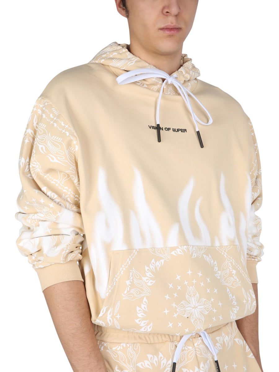 SWEATSHIRT WITH PAISLEY PATTERN