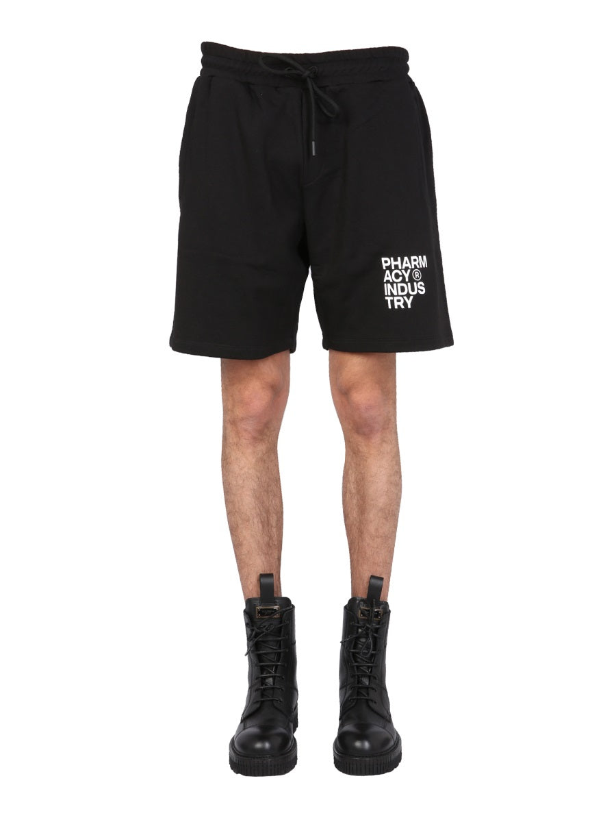 BERMUDA WITH LOGO PRINT