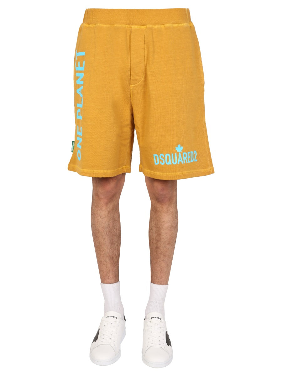 "ONE LIFE ONE PLANET" BERMUDA SHORTS