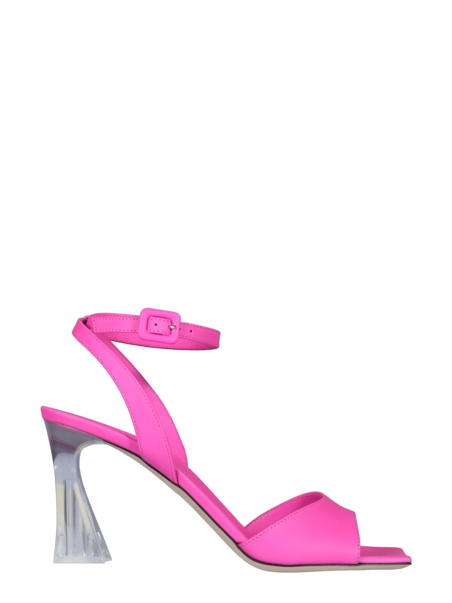 PLEXI HEEL SANDALS