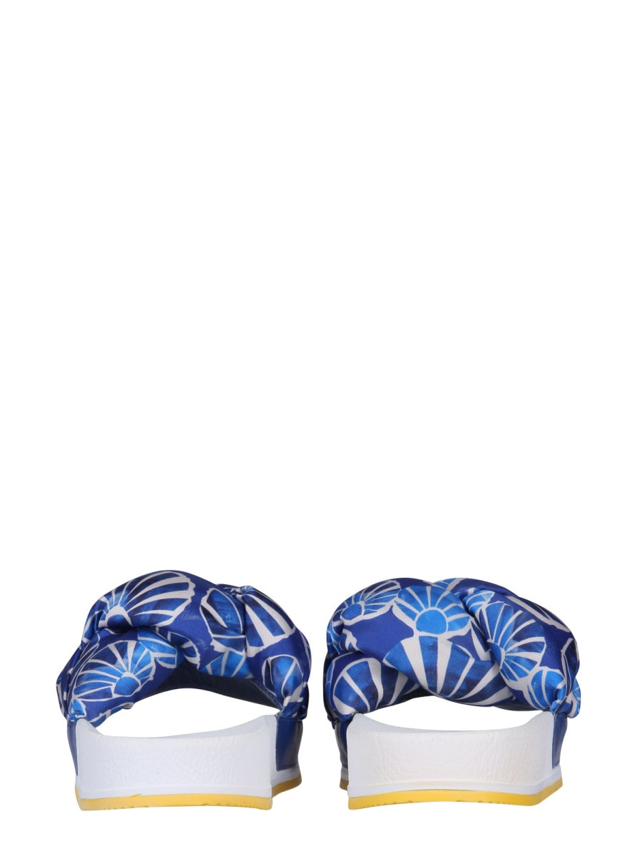 BRAID SLIDE SANDALS