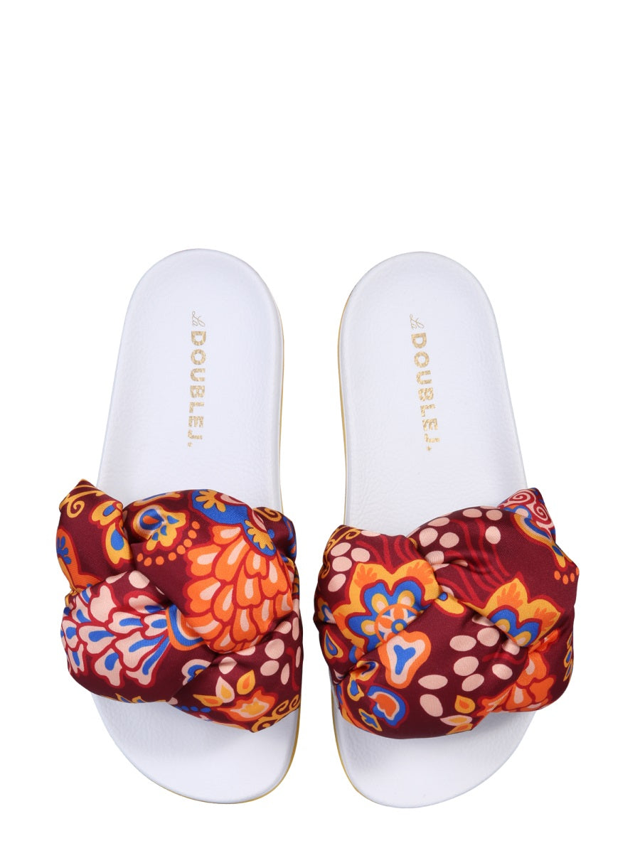 BRAID SLIDE SANDALS