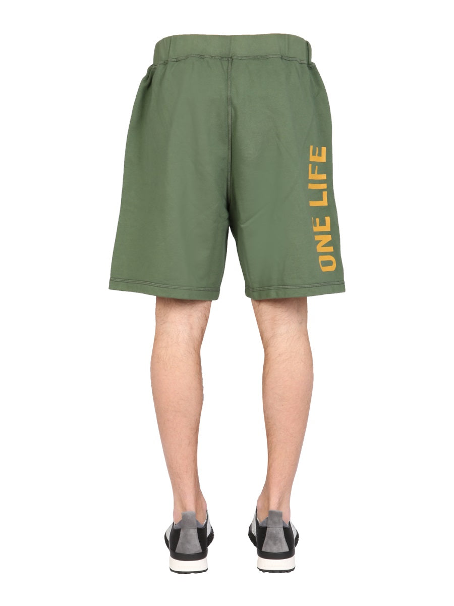 "ONE LIFE ONE PLANET" BERMUDA SHORTS