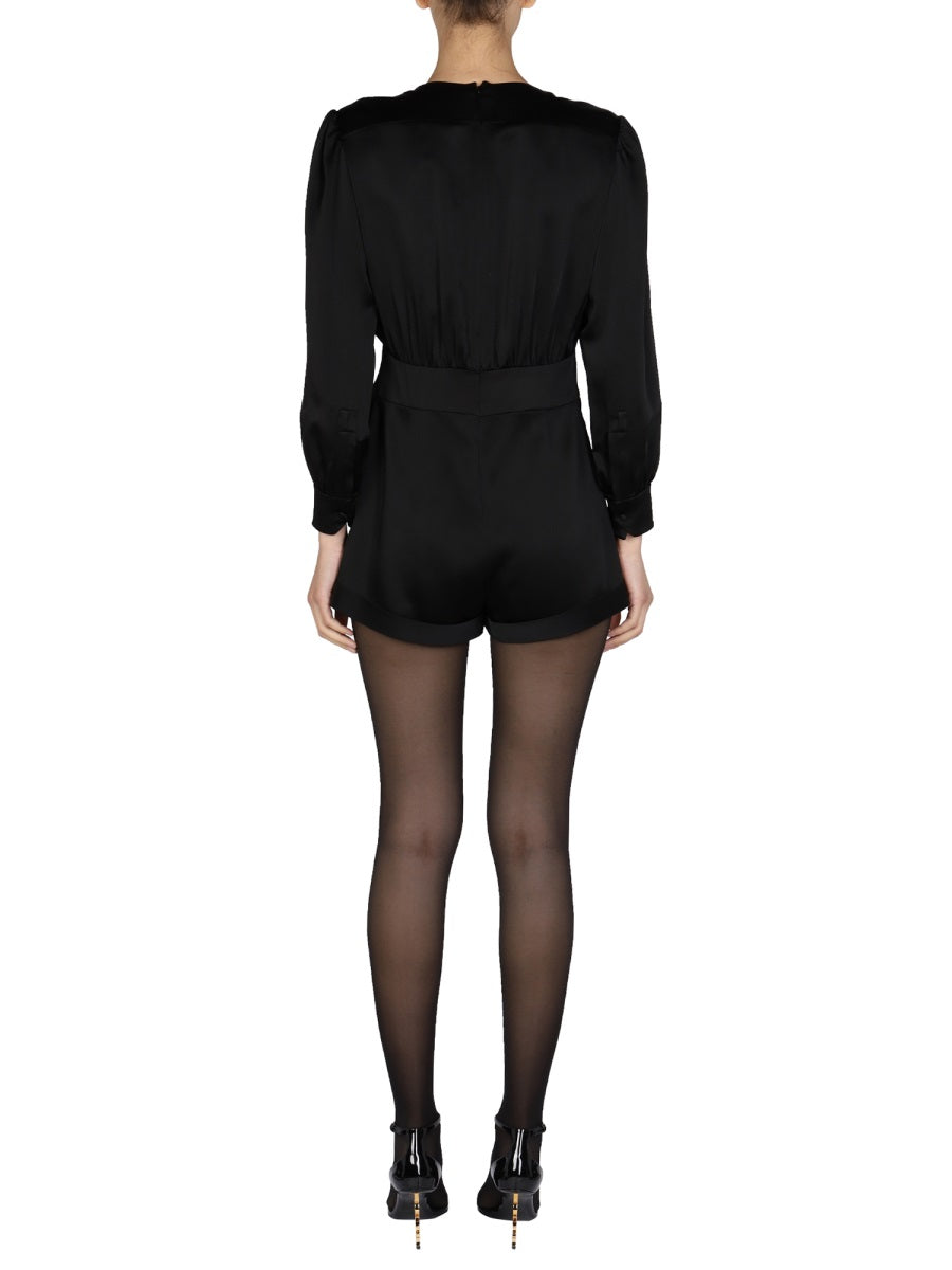 V-NECK JUMPSUIT