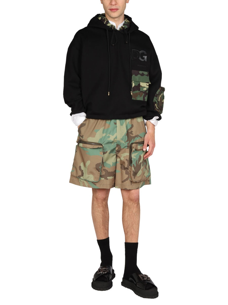 SWEATSHIRT WITH CAMO DETAILS