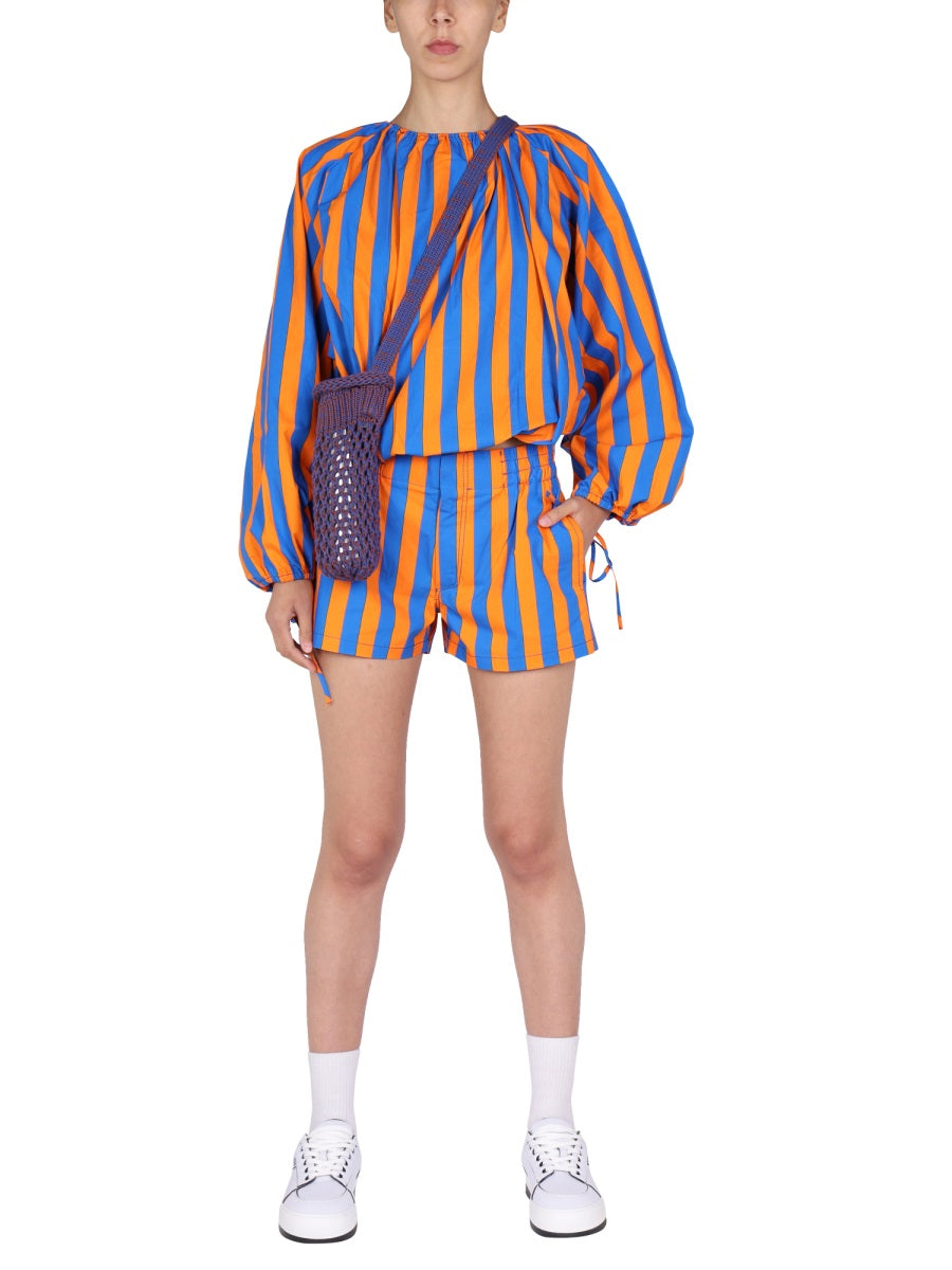 STRIPED PATTERN SHORTS
