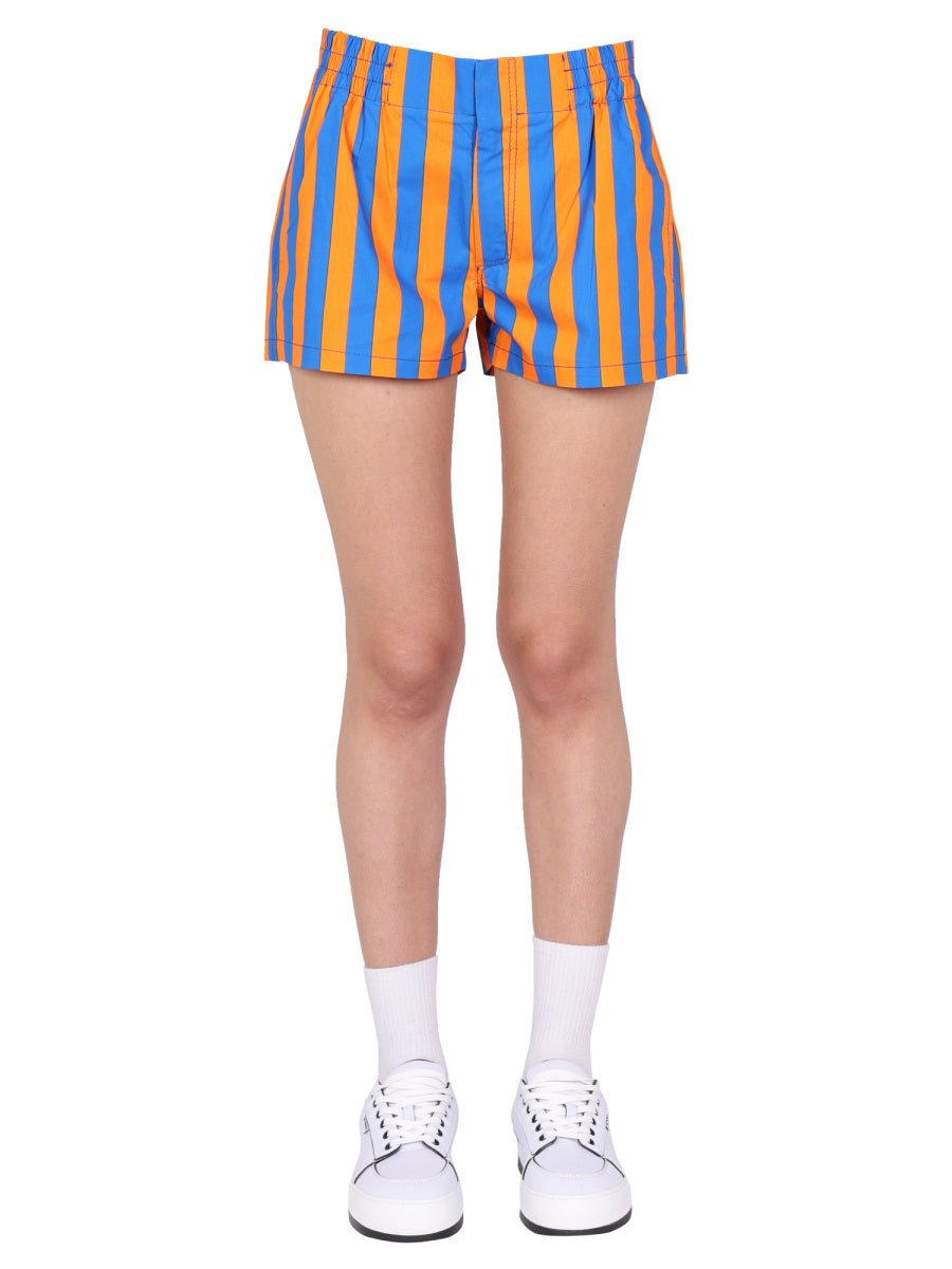 STRIPED PATTERN SHORTS