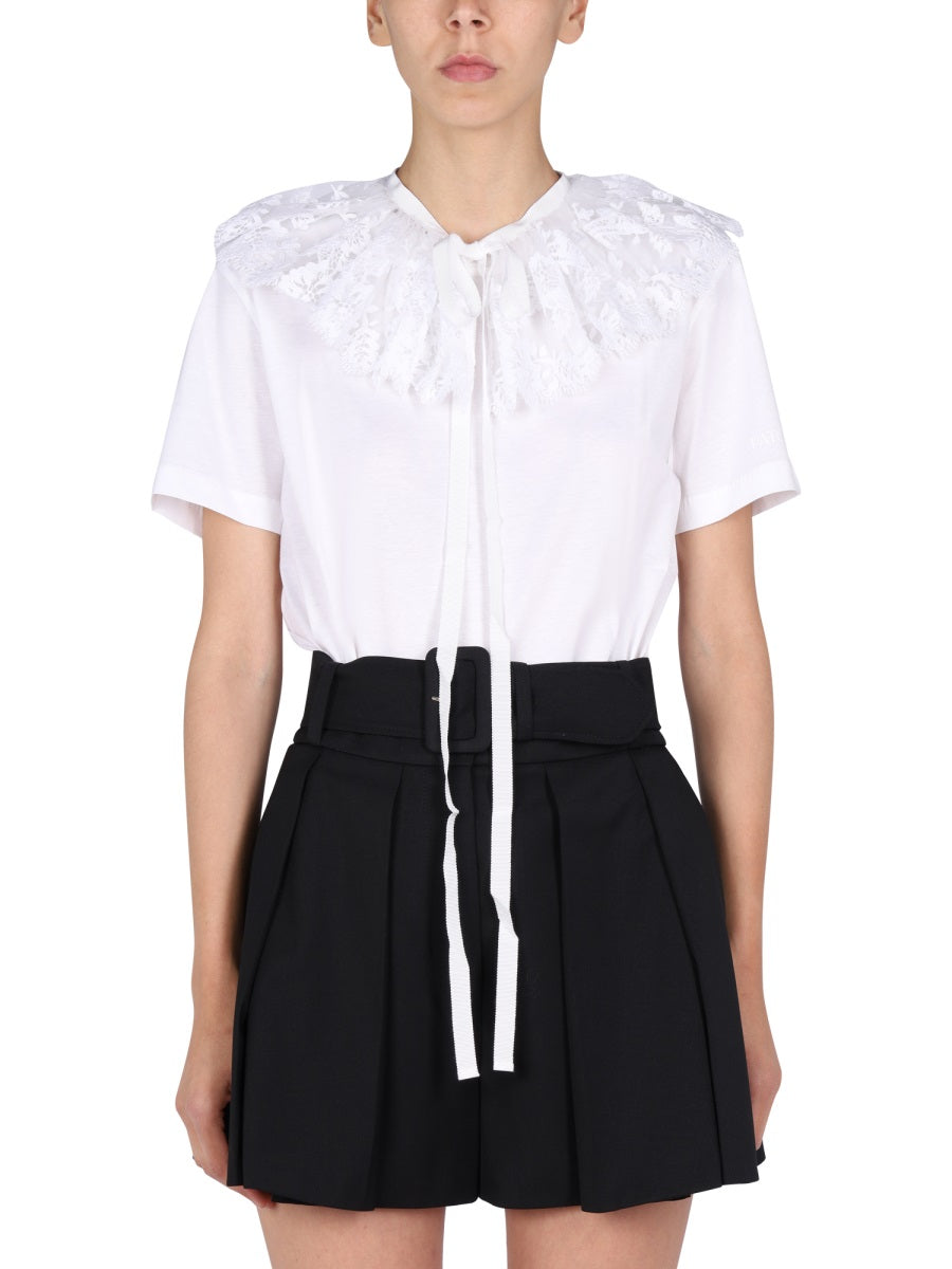 LACE EMBROIDERY T-SHIRT