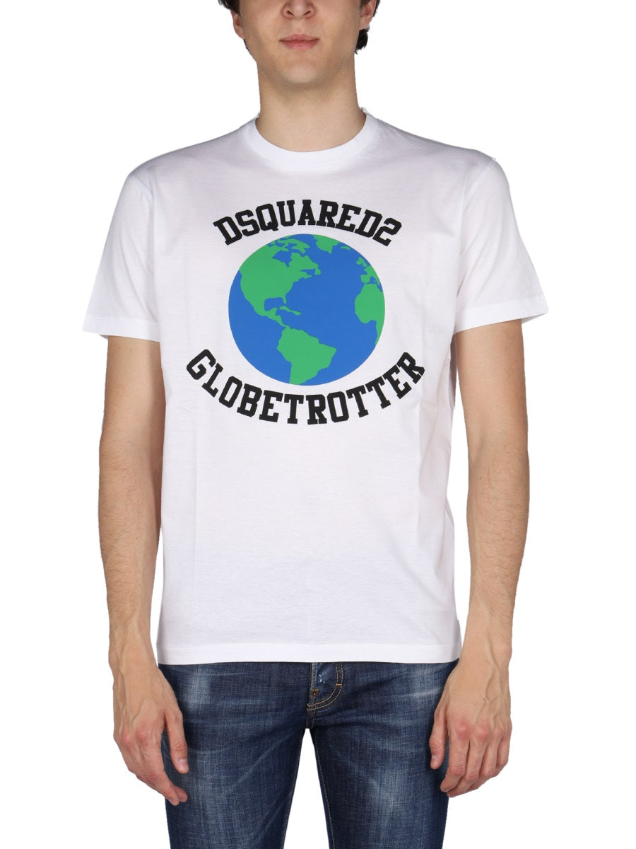"GLOBETROTTER" T-SHIRT WITH PRINT