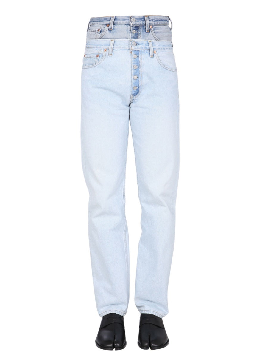 DOUBLE WAISTED JEANS