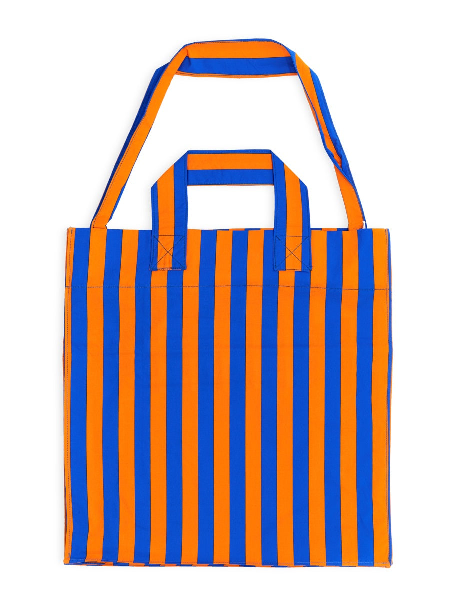 SHOPPER BAG WITH STRIPED PATTERN