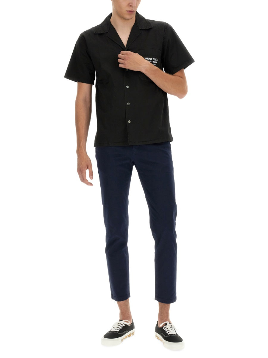 HAWAIIAN SHIRT WITH LOGO PRINT