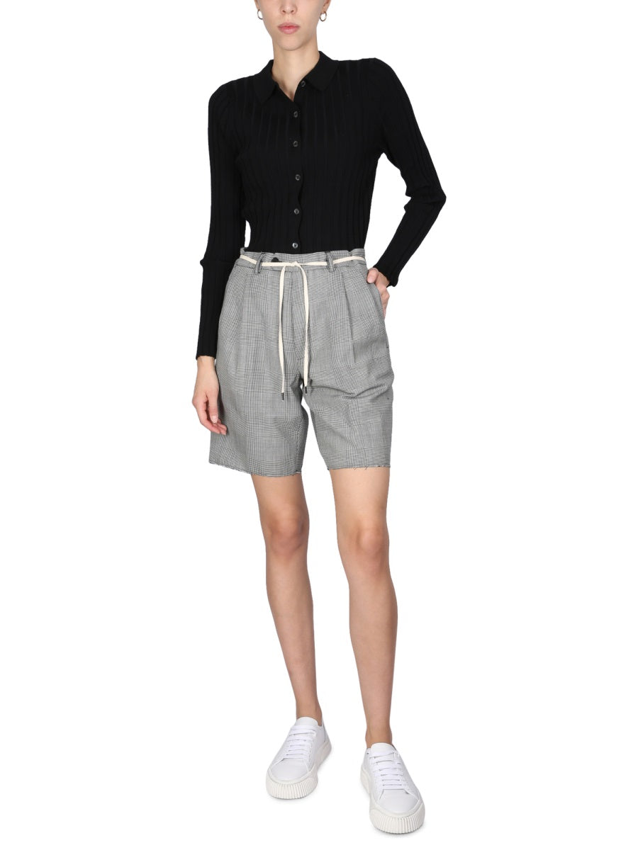 STRETCH FLANNEL BERMUDA SHORTS