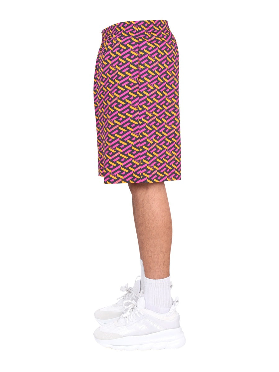 SHORTS WITH LA GRECA PRINT