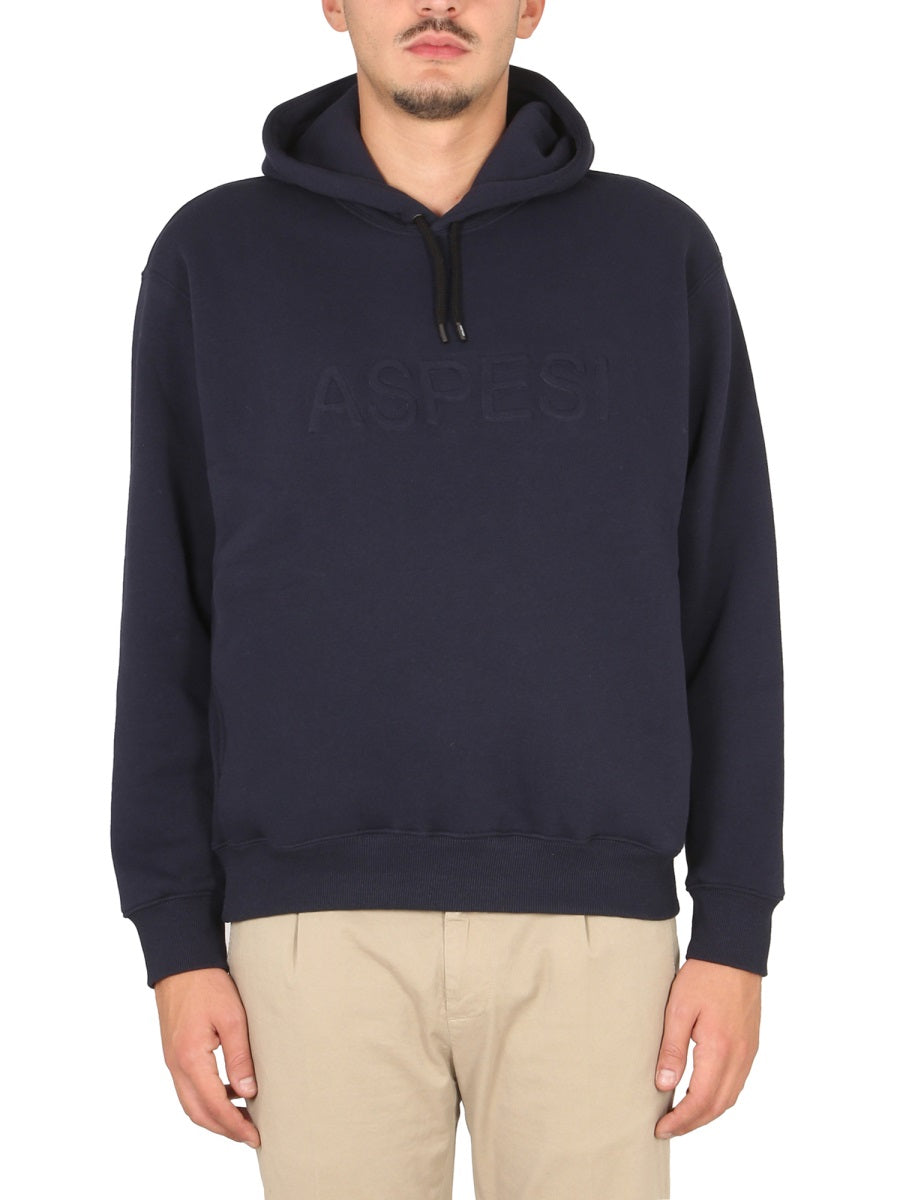 SWEATSHIRT WITH LOGO AND HOOD