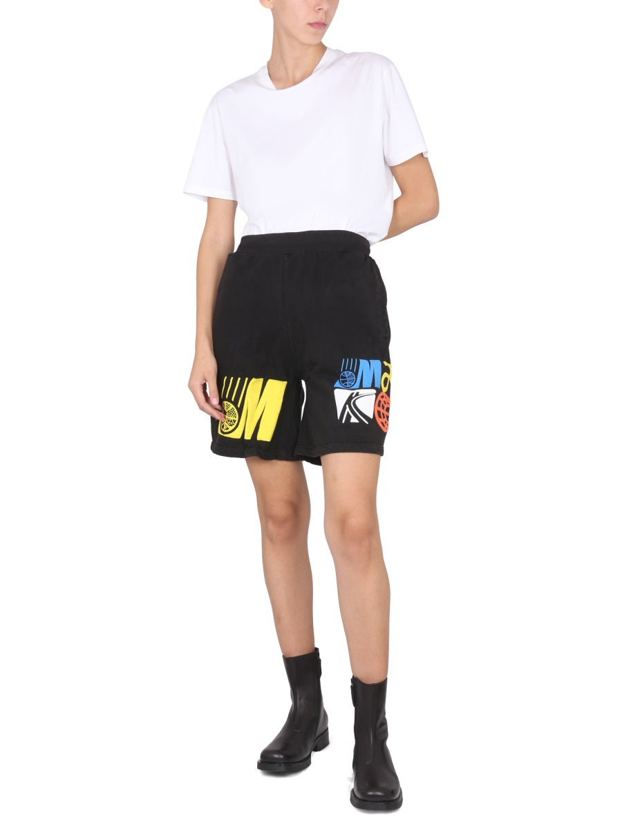 BERMUDA WITH LOGO PRINT