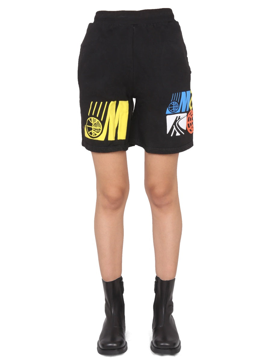 BERMUDA WITH LOGO PRINT